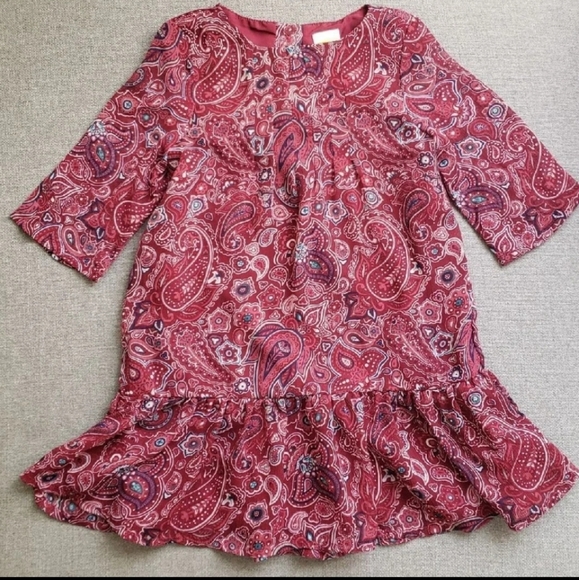 3T Toddler Dress Paisley Print with Ruffle Hem - Picture 2 of 8